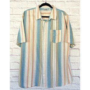 Vans Off The Wall Men's Short sleeve Button Up Shirt Striped Size XXL